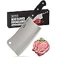 Orblue Premium Meat Cleaver - Stainless Steel Chef Butcher Knife for Cooking - Professional 7-Inch Blade for Precision Cutting - Perfect for Home Kitchen or Restaurant