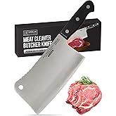 Orblue Premium Meat Cleaver - Stainless Steel Chef Butcher Knife for Cooking - Professional 7-Inch Blade for Precision Cutting - Perfect for Home Kitchen or Restaurant
