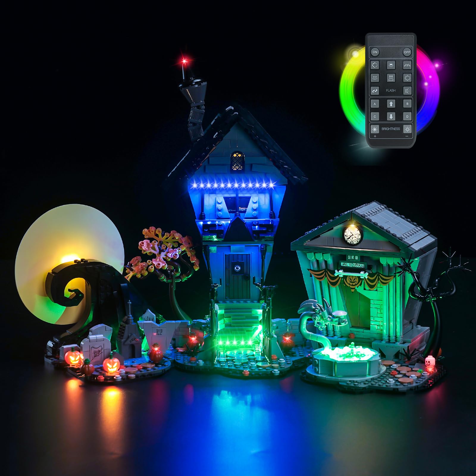 Remote Control Light Kit Compatible with Lego 21351 Tim Burton's The Nightmare Before Christmas (No Model), Led Light Set for Tim Burton's The Nightmare Creative Toys — image 1