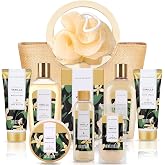 spa luxetique Bath Sets for Women Gift - 10PCS Vanilla Scent Spa Kit, Spa Gift Baskets for Her Birthday, Christmas Gifts for Women, Mother, Wife, Girlfriends
