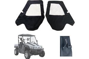 SUONE Left and Right Soft Cab Enclosure Side Doors 900D Heavy Duty Compatible with Hisun 500 700 Coleman 500 700 Axis 500 700 Massimo MSU500 Window Water Resistant Cab Protection