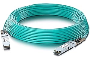 10Gtek 100G QSFP28 Active Optical Cable - 100GBASE to QSFP28(EDR) OM3 AOC Cable for Mellanox MFA1A00-C005, 5m(16.5ft)