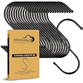 30 Pack Black S Hooks for Hanging Plants, Metal Hooks for Hanging, S Hooks for Hanging Heavy Duty, Durable S Shaped Kitchen Hooks for Kitchenware, Pots, Utensils, Clothes & Bags