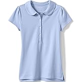 Lands' End Girls Short Sleeve Peter Pan Collar Polo Shirt
