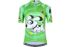 Weimostar Kids Cycling Jersey Short Sleeve Cartoon Road Mountain Bike Top