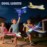 Doloowee Flying Glider Toys 3 Foam Planes Launcher Outdoor Kids 3 4 5 6 7 8 view 3