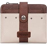 X Wrangler Bifold Wallets Small Wallets Woman RFID Blocking Wallet, Card Cases & Money Organizers Brown Travel Wallet for Women Ladies Female Credit Card Holder with Removable ID Window