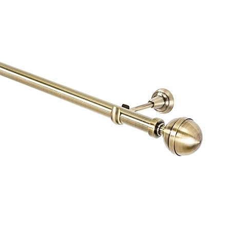 Gardinenstange 25 mm 1-Lauf Antik-Gold Metall, 420