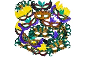 Bedwina Bulk Mardi Gras Masks - Carnival Masquerade Mask for Women and Men and Kids Party Mask Costume for Party Decorations