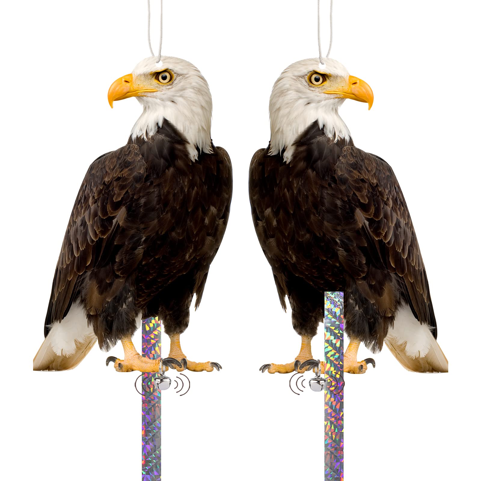 Bird Scarers for Gardens, Pigeon Deterrent, Plastic Pictures Hawk Bird Scarer, Pigeon Scarer, Bird Deterrent, Bird Repellent Devices, Garden Scarecrow, Owl Decoy to Scare Birds Birds Away 2PCS