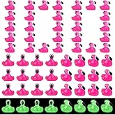 Guiqulai 100 PCS Mini Flamingo, Luminous Tiny Flamingo Mini Resin Animals Resin Figures for Garden Landscape Aquarium Dollhou