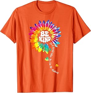 Be Kind Anti-Bullying Unity Day Kindness Orange Women Kids T-Shirt