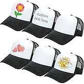 Ultrafun 6 Pack Kids Trucker Hat Sublimation Blank Plain Hats Mesh Adjustable Outdoor Sports Baseball Caps for Boys Girls