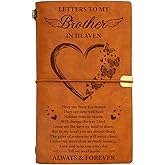 Vetbuosa Letter to Brother in Heaven Leather Journal,Memorial Gifts,Sympathy Gifts for Loss of Brother,Bereavement Gifts for Loss of Brother,Remembrance Funeral Condolence Gifts for Loss of Brother