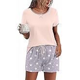 Ekouaer Women Pajama Set Casual Short Set