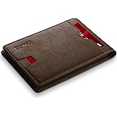 Zitahli Mens-Wallet-Slim-Leather-RFID Blocking Wallet for Men Minimalist Bifold Credit Card Holder with Gift Box