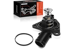 A-Premium Engine Coolant Thermostat Housing Assembly with Gasket Compatible with Honda Civic 2002-2005 CR-V Acura RSX 2002-20