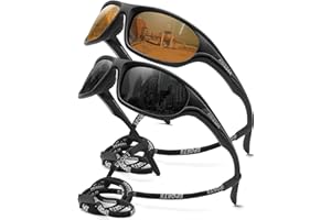 AWGSEE Polarized Sports Sunglasses for Men,TR90 Unbreakable Frame Sunglasses for Fishing Driving Cycling UV400 Protection