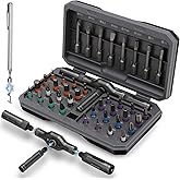 KELIN Magnetic Ratchet Screwdriver Set, 43 in 1 T Handle Ratchet Screwdriver Kits with S2 Steel Bits, Ratcheting Screwdriver for Home Daily Repair, DIY Projects, Ideal Gift for Men Husband