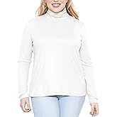 STRETCH IS COMFORT Women's Plus Size Relaxed Long Sleeve Turtleneck | XL - 7X