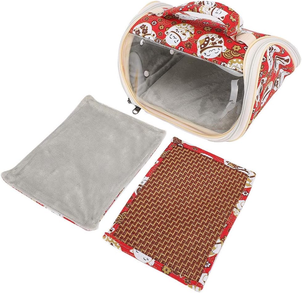 Hamster Carrier, pequeños animales Transparente saliente Bolsa portátil