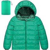 Lovekider Boys Winter Coat 4-16 Years Lightweight Puffer Jacket Kids Hooded Packable Down-alternative Outerwear