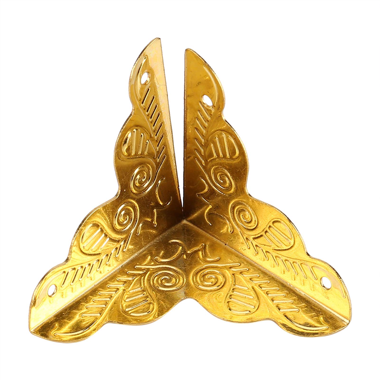 Corner Decorative Protectors, 12pcs Box Corner Protector Decorative Corner Hadrware Wood Corner Guards(gold)