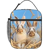 VANZEV Insulated Lunch Box for Women Men, Cute Bunny Lunch Box Reusable Portable Lunch Bag Cooler Tote Waterproof Lunch Container for Office Picnic Work Travel Hiking,Bunny