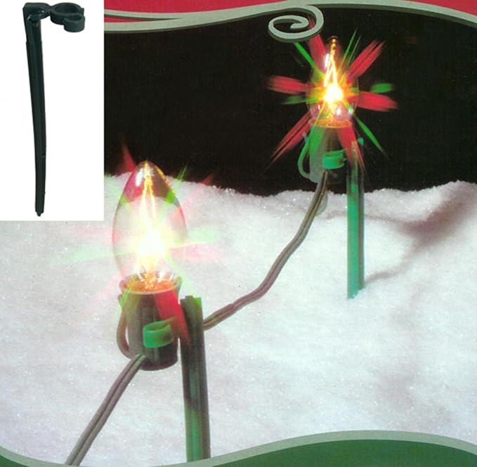 Amazon.com: Pack of 25 Green Christmas Light Stakes for Outdoor