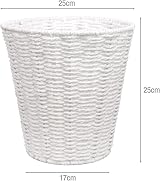 woodluv Round Waste Paper Basket Bin 25 cm Diameter 25 cm Height Eco Paper Rope view 7