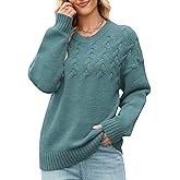 Women's Oversized Fall Winter Sweaters 2025 Chunky Cable Knit Casual Long Sleeve Crewneck Pullover Tops Winter Clothes