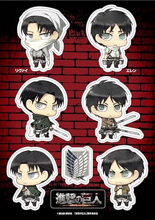Amazon 進撃の巨人 きゃらぺたｓ ｓｄエレン リヴァイ アニメ