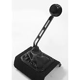 Lokar XMSL616D 10" Midnight Series Black Manual Transmission Shifter Lever with Single Bend (Machine Finish)