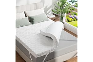 zibroges Memory Foam Mattress Topper - 3 Inch Gel Mattress Pad for Pressure Relief, Premium Soft Cooling Sleep Bed Topper, Non-Slip Design with Removable & Washable Cover, CertiPUR-US Certified, Queen