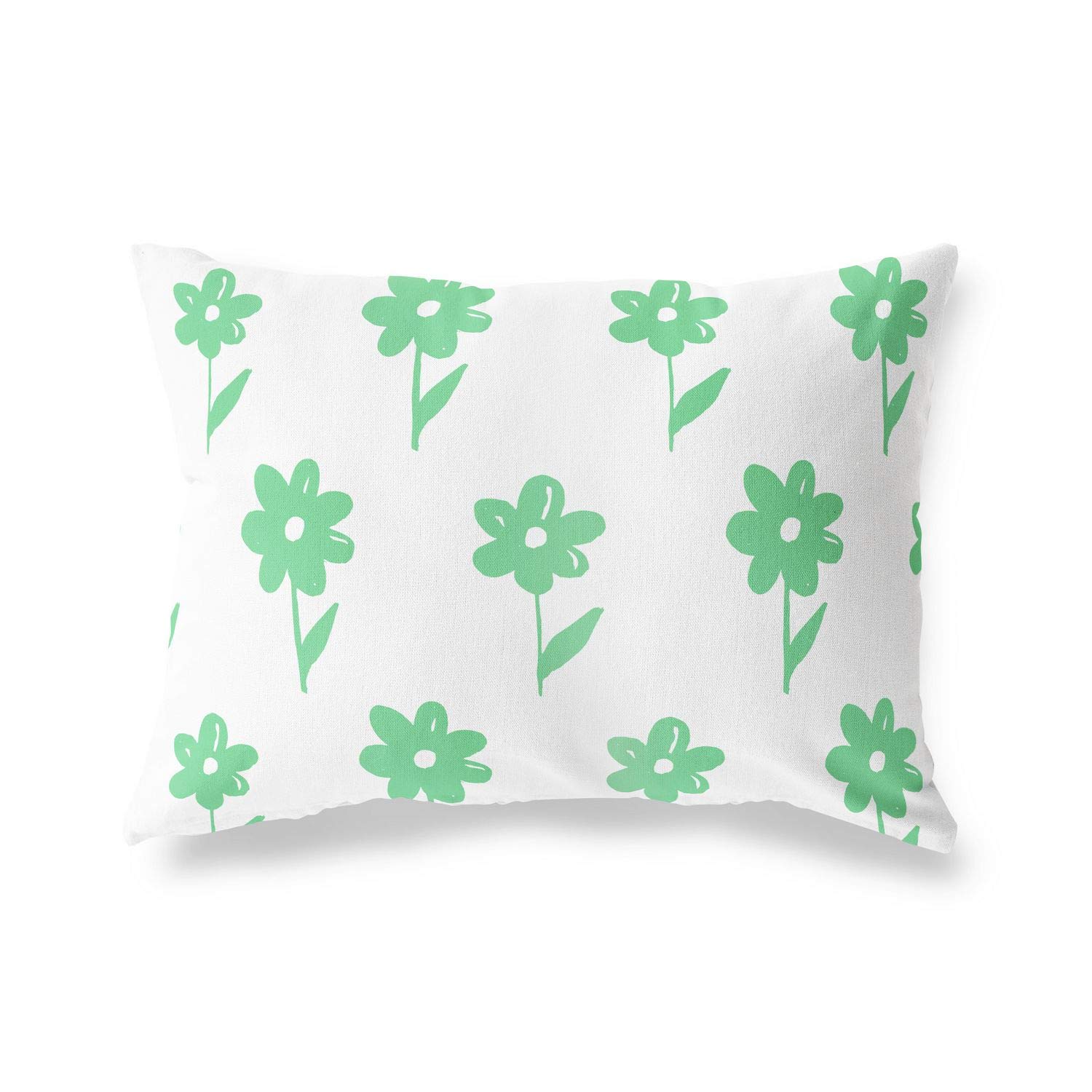 BonaMaison Decorative Cushion Cover, Petrol Green-White Throw Pillow Covers, Home Decorative Pillowcases for Livingroom, Sofa, Bedroom, Size: 45X60 Cm - Designed and Manufactured in Turkey