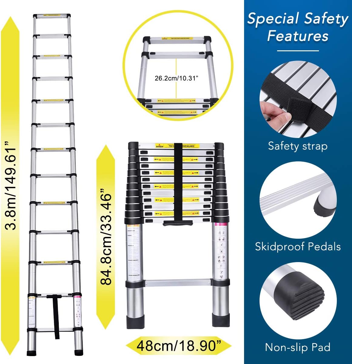 RV Outdoor Work 330 lbs Capacity Gimify Telescoping Telescopic