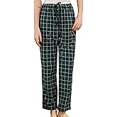 HEARTNICE Women's Flannel Pajama Pants Cozy Plaid Pj Bottoms Printed Warm Lounge with Pockets