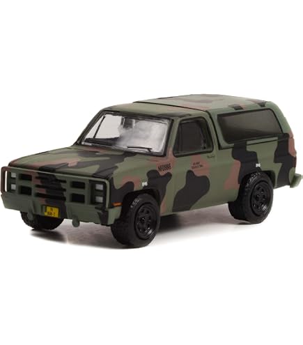 Greenlight 1/64 - Chevrolet U.S Army 1984 - Camouflage - Modèle échelle Collection Norman Rockwell