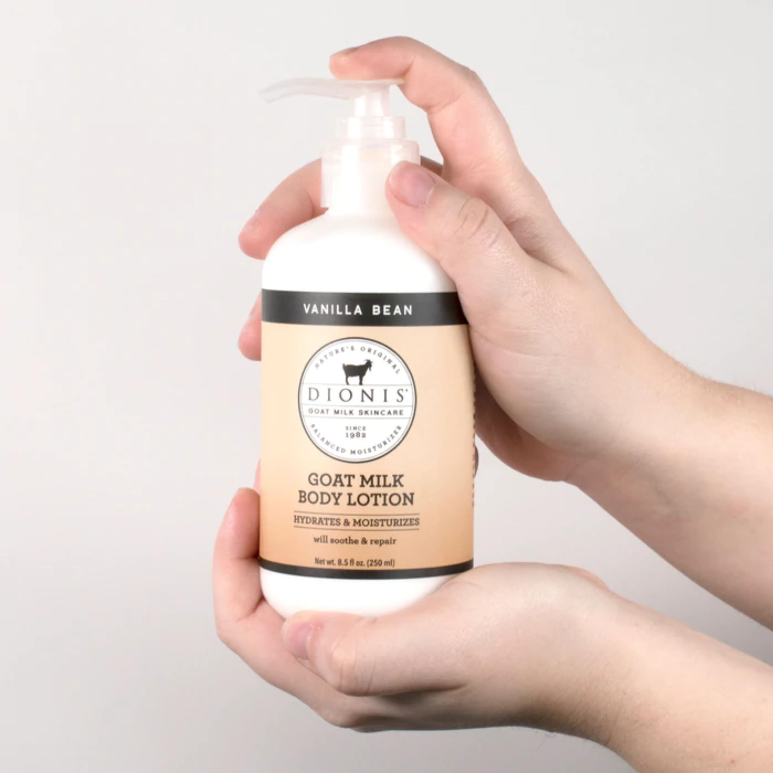 Dionis Goat Milk Hydrating Skincare Scented Cream, Rich & Creamy Daily Moisturizing Vanilla Bean Body Lotion For Dry Skin, Made in the USA, Cruelty-Free & Paraben-Free, 8.5 oz Bottle