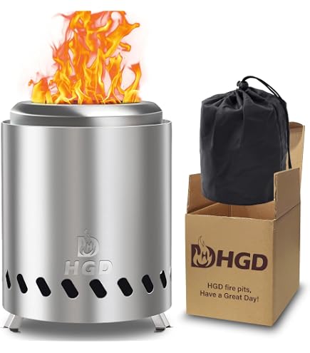Amazon.com : COOZOOM Portable Table Top Fire Pit with Stand, 5.5