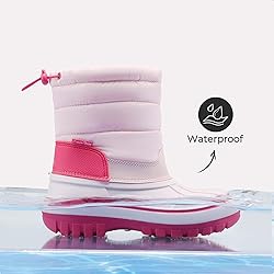 DREAM PAIRS Boys Girls Snow Boots Water-Resistant