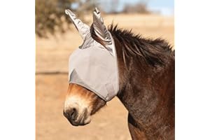 Cashel Crusader Mule Fly Mask, Standard with Ears (Grey, Mule Yearling)