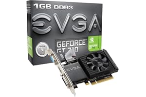EVGA GT 710 1GB DDR3 64-Bit Graphics Card, Single Slot, Low Profile 01G-P3-2711-KR
