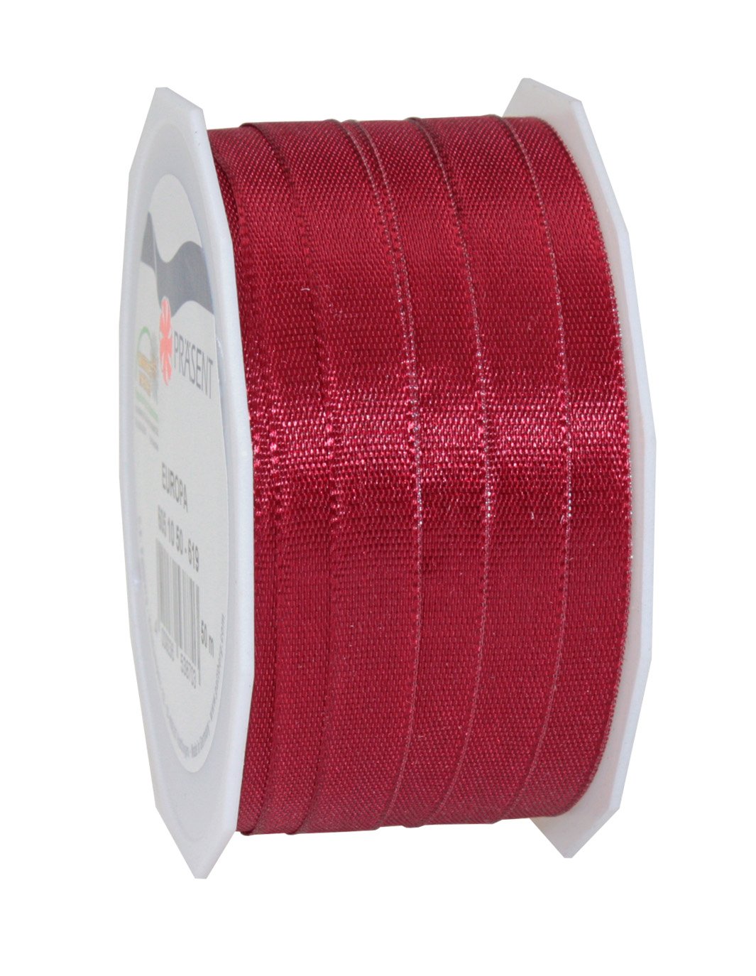 C.E. Pattberg Präsent - Europa Taffeta Ribbon Bordeaux 10 mm width, 50 m length