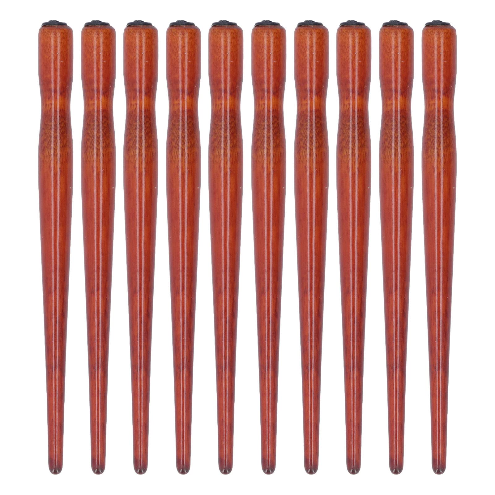 10 Pcs Dip Pen Set Nib Pen Holder Comic Dip Speedball Wooden Pen Nib Holder for Art Painting English Calligraphy (Annatto Color)