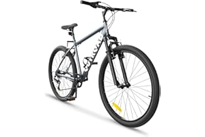BETTERLAND Beterland 26 Inch Mountain Bike, 1/7 Speed Comfort Bike wth Dual V Rakes, Bikes for Adults with Front Suspension and High Carbon Steel Frame, Bicycle with Adjustable Ergonomic Seat