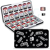 NOOP Game Card Case for Nintendo Switch& Switch OLED Game Card and Micro SD Card, Carrying Storage Case with 24 Game Card Slots and 24 Micro SD Card Slots (Joy-Con Grip)