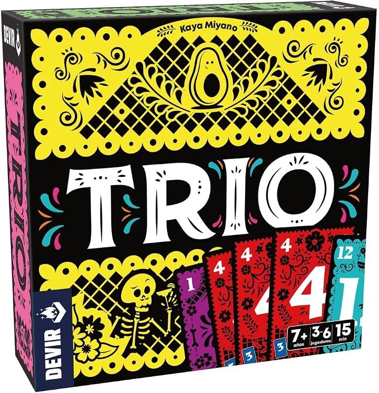 - Trio (Versión en español) | Juego de Cartas Party, rápido y Divertido | para Todas Las Edades, Ideal para Jugar con Amigos (BGTRISP)