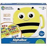 Learning Resources AlphaBee Alphabet, Homeschool, ABCs, Numbers, Shape & Word Recognition Activity Set, Multicolor