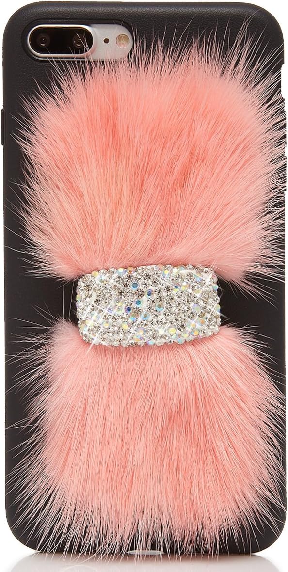 iphone 7 case,TISHAA Bling Bling Crystal Diamond Case for Apple iPhone 7 (2016) (Ribbon Pink)